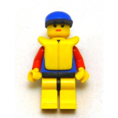 coast guard city center - red collar arms yellow legs with black hips blue cap life jacket