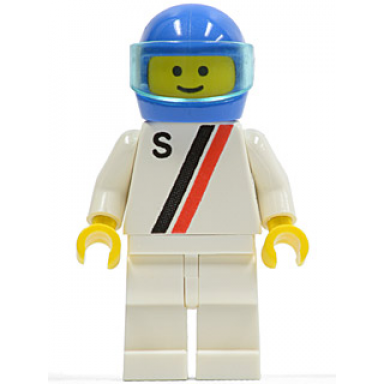 s - white with red black stripe white legs blue helmet