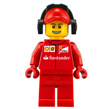 scuderia ferrari team crew member - male thin grin with teeth