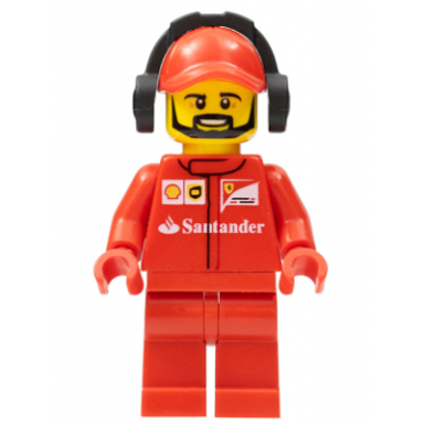 scuderia ferrari team crew member - male beard