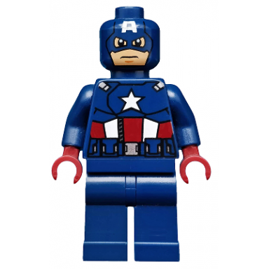 captain america - dark blue suit dark red hands mask