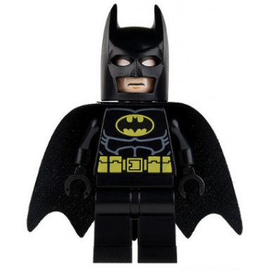 batman - black suit with yellow belt and crest type 1 cowl