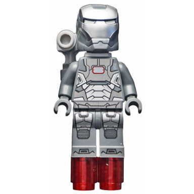war machine - dark bluish gray and silver armor with backpack