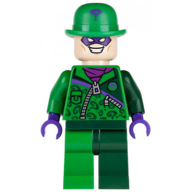 the riddler - green and dark green zipper outfit