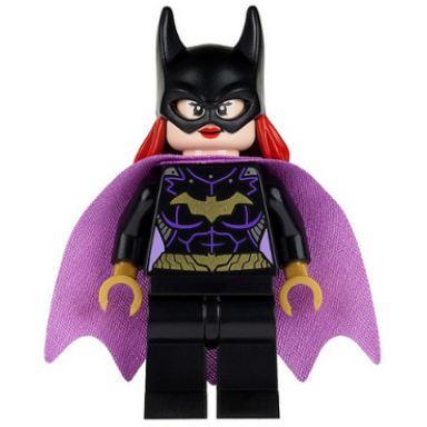 batgirl - minifigure black suit lavender cape