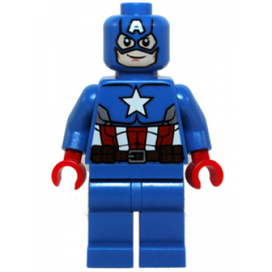 captain america - blue suit red hands mask