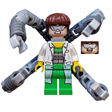 dr octopus otto octavius doc ock - white lab coat over bright green outfit mechanical arms