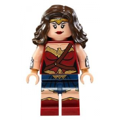 wonder woman - dark red torso dark blue skirt