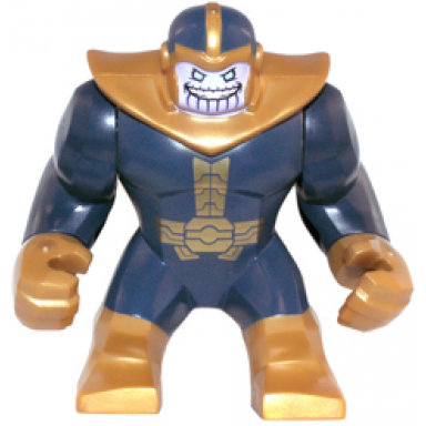 thanos - large figure dark blue and pearl gold arms outfit and helmet