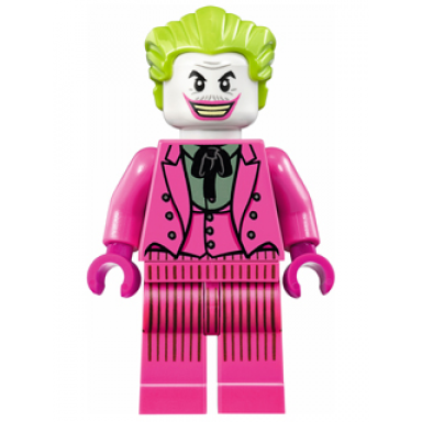 the joker - dark pink suit wide grin lips pursed