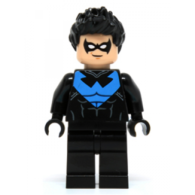 nightwing - white eye holes and blue chest symbol