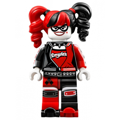 harley quinn - pigtails black eye mask roller skates