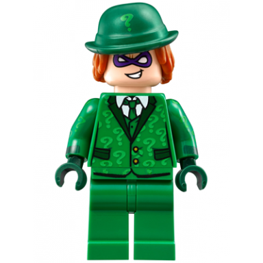 the riddler - suit and tie hat with hair