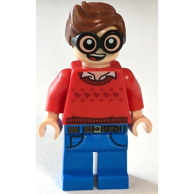 dick grayson red sweater with dark red robins