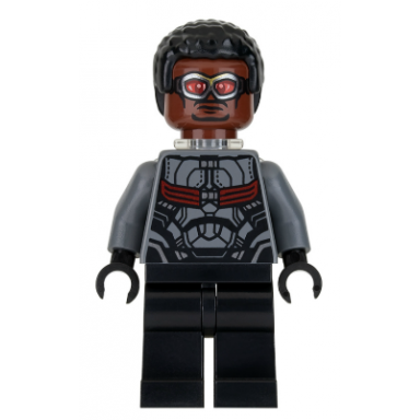 falcon - dark bluish gray and black suit plain legs