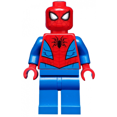 spider-man - dark red web pattern blue legs