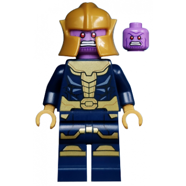 thanos - dark blue legs printed dark blue arms pearl gold helmet