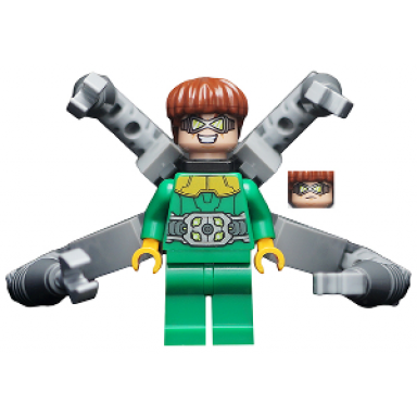 dr octopus otto octavius doc ock - green outfit long mechanical arms without stickers