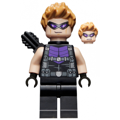 hawkeye - black and dark purple suit quiver goggles