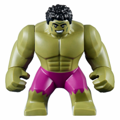 hulk - giant magenta pants black hair