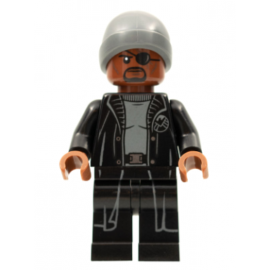 nick fury - dark bluish gray beanie