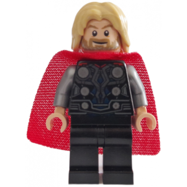 thor - spongy cape with single hole black legs tousled hair