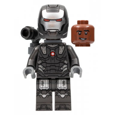 war machine - pearl dark gray and silver armor with backpack