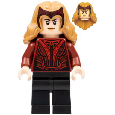 the scarlet witch wanda maximoff - plain black legs medium nougat hair with tiara