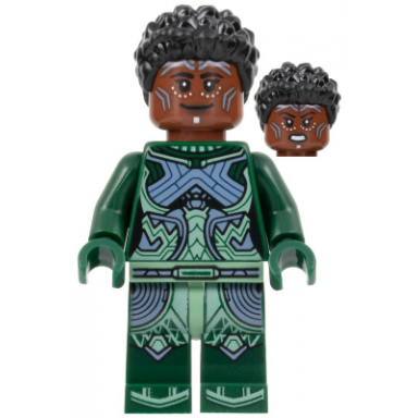 nakia - dark green suit