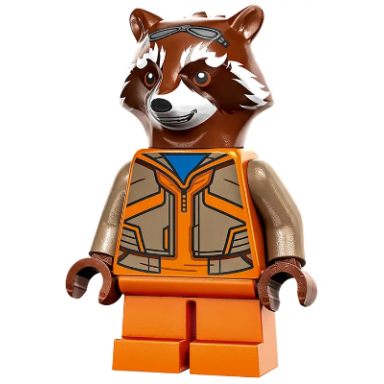 rocket raccoon - orange and dark tan outfit reddish brown head