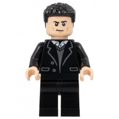 bruce wayne - black suit coiled hair