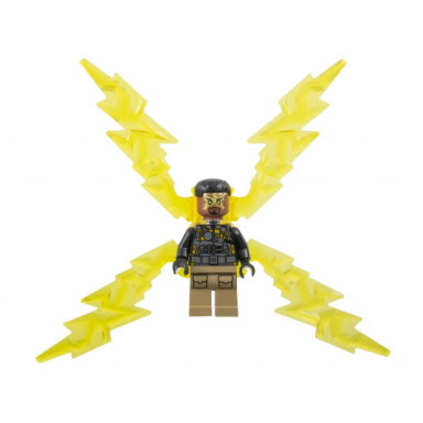 electro - black and dark tan outfit medium brown head large electricity wings