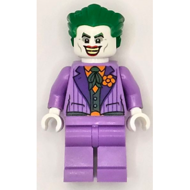 the joker - medium lavender suit dark green vest green hair swept back