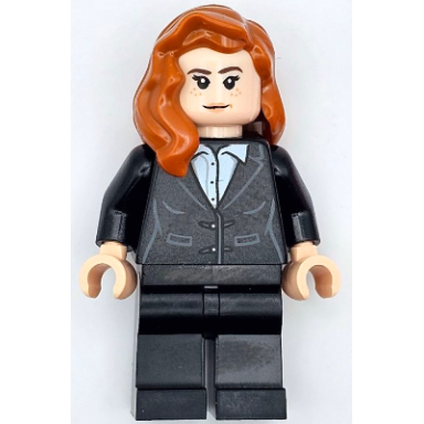 pepper potts - black suit hair over shoulder