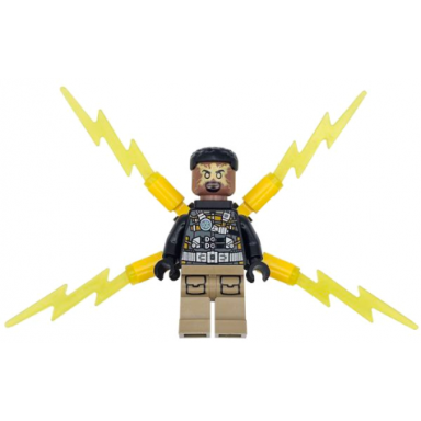 electro - black and dark tan outfit medium brown head small electricity wings