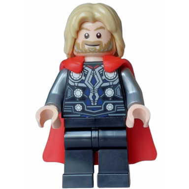thor - flexible rubber cape black legs tousled hair