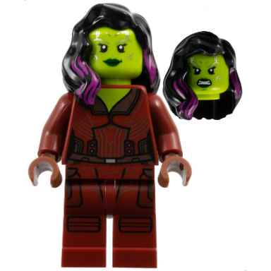 gamora - dark red printed legs