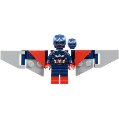 captain america sam wilson - dark blue suit backpack and wings without stickers