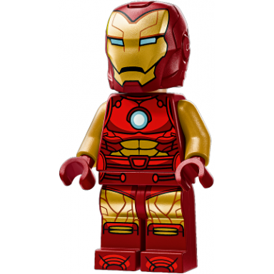 iron man - dark red and gold armor round arc reactor pearl gold arms helmet with visor