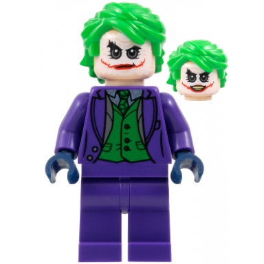 the joker - dark purple suit green vest bright green hair