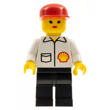 shell - jacket black legs red cap female