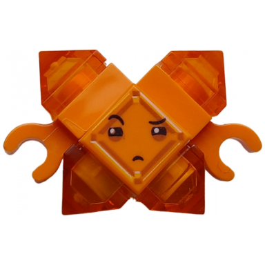 kryptomite - orange small crystals pyramids hands
