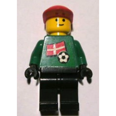soccer player - danish goalie danish flag torso sticker on front white number sticker on back 1 18 or 22 specify number in listing
