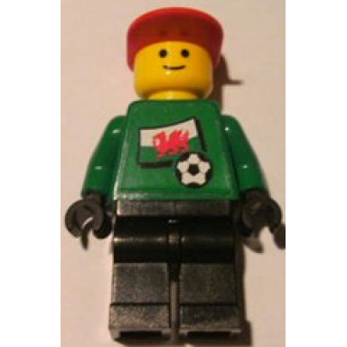 soccer player - welsh goalie welsh flag torso sticker on front white number sticker on back 1 18 or 22 specify number in listing