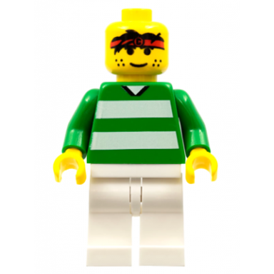 soccer player - green and white team with number 3 on back