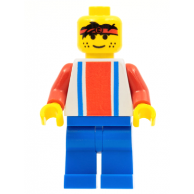 soccer player - red white and blue team with number 3 on back
