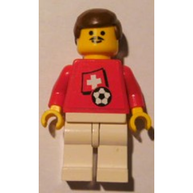 soccer player - swiss player 1 swiss flag torso sticker on front black number sticker on back specify number in listing