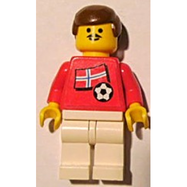 soccer player - norwegian player 1 norwegian flag torso sticker on front black number sticker on back specify number in listing