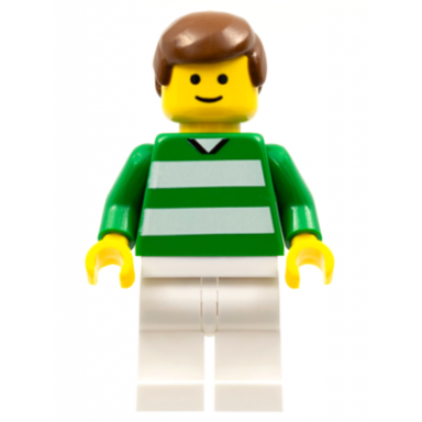 soccer player - green and white team with number 2 on back