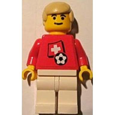 soccer player - swiss player 2 swiss flag torso sticker on front black number sticker on back specify number in listing